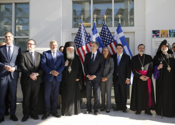 Στα εγκαίνια της βόρειας πτέρυγας της Αμερικανικής Πρεσβείας στην Αθήνα, παρουσία και του Α. Μπλίνγκεν, ο Περιφερειάρχης Αττικής Γ. Πατούλης