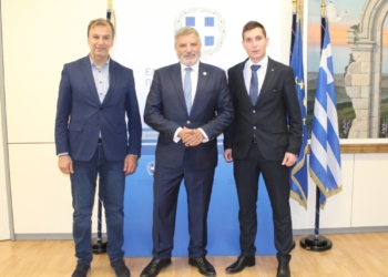 Εθιμοτυπική συνάντηση του Περιφερειάρχη Αττικής με τον νέο Δήμαρχο Τροιζηνίας-Μεθάνων Σ. Σούχλα