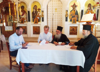 Υπογραφή σύμβασης από τον Περιφερειάρχη Κρήτης για την εκπόνηση μελετών οικοδόμησης νέου Μητροπολιτικού Ναού στις Μοίρες
