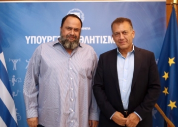 SL: Συνάντηση Βρούτση-Μαρινάκη για ολιστική μελέτη, επαγγελματική διαιτησία και οπαδική βία