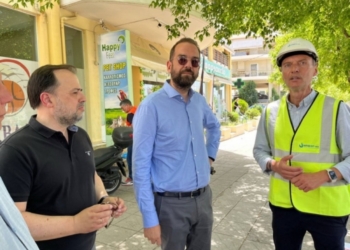 Ο Ν. Φαρμάκης στα έργα για το δίκτυο φυσικού αερίου στο Αγρίνιο