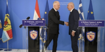 Συνάντηση ΥΕΘΑ Ν. Δένδια με τον Υπουργό Άμυνας της Ουγγαρίας K. Szalay-Bobrovniczky