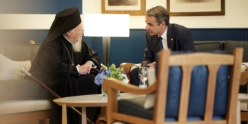 Συνάντηση του Κυριάκου Μητσοτάκη με τον Οικουμενικό Πατριάρχη Βαρθολομαίο